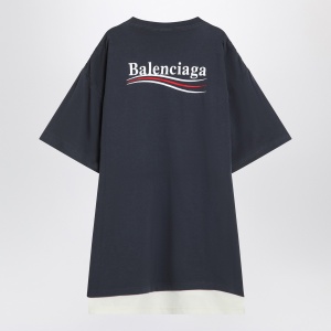 Balenciaga Double T-shirt Political Campaign navy/white - Img 2