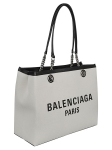 Balenciaga logo print canvas tote bag - Img 3