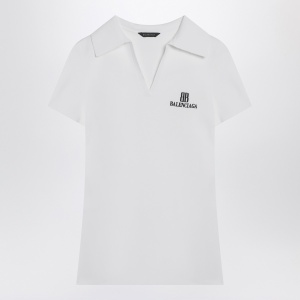 Balenciaga White short-sleeve Nano BB tank top