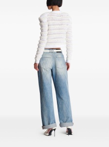 Balmain Long-sleeved tweed-effect knit cardigan - Img 2