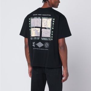 Brain Dead Faded black Alien Tractor T-shirt - Img 2