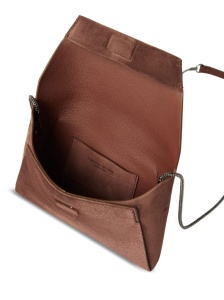 Brunello Cucinelli BC Duo pochette in suede with precious chain - Img 4