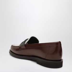 Brunello Cucinelli Brown/White Loafers with Precious Clamp - Img 2