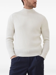 Brunello Cucinelli Cashmere flat rib turtleneck sweater - Img 2