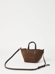 Brunello Cucinelli Duo mini bag in suede with monili - Img 4