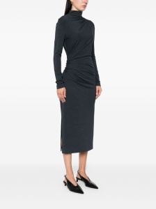 Brunello Cucinelli High-neck gathered midi dress - Img 2