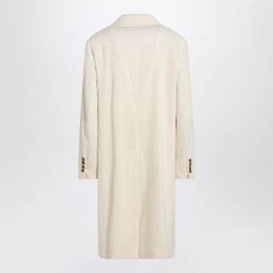 Brunello Cucinelli Ivory corduroy coat - Img 2