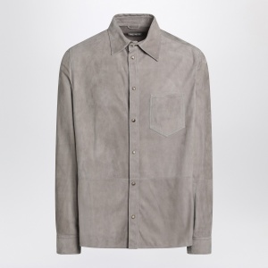 Brunello Cucinelli Khaki leather shirt