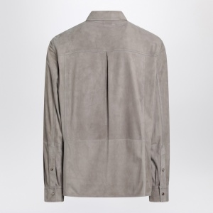Brunello Cucinelli Khaki leather shirt - Img 2