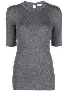 Brunello Cucinelli Monili-trim stretch-cotton T-shirt