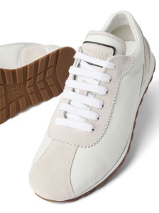 Brunello Cucinelli Suede and calfskin runners with monili - Img 2