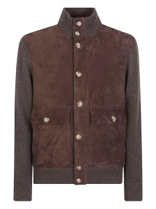Brunello Cucinelli Suede and cashmere blouson jacket - Img 4