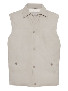 Brunello Cucinelli Suede down vest