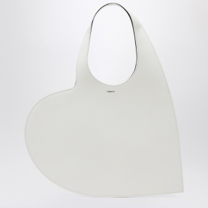 Coperni White leather Heart tote bag