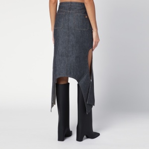 Courreges Courrèges Dark grey denim skirt - Img 2