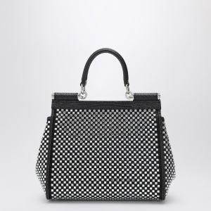 Dolce & Gabbana Dolce&Gabbana Black Sicily medium handbag with crystals - Img 2