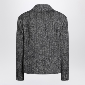 Dolce & Gabbana Dolce&Gabbana Dark grey short oversized striped jacket - Img 2