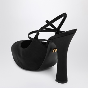 Dolce & Gabbana Dolce&Gabbana High black satin slingback - Img 2