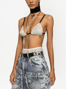 Dolce & Gabbana logo-lettering Leather Belt - Img 3
