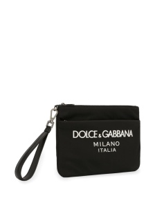 Dolce & Gabbana Nylon pouch with rubberized logo - Img 2