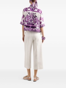 Dolce & Gabbana Silk shirt with maiolica print - Img 2