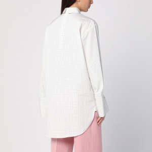 Dries Van Noten White checked popeline turtleneck shirt - Img 2