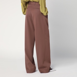 Dries Van Noten Wide taupe cotton trousers - Img 2