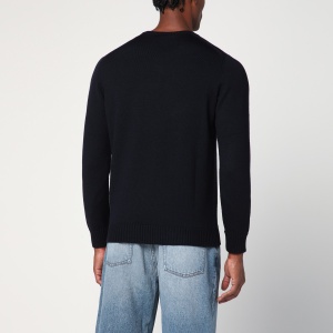 Drumohr Navy blue wool crew neck sweater - Img 2