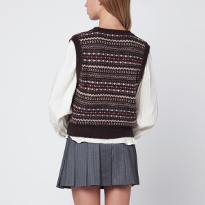 Dunst Brown wool blend waistcoat - Img 2