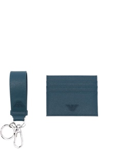 Emporio Armani card holder in ASV regenerated saffiano leather