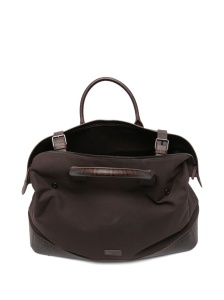 Emporio Armani Duffel bag with crocodile-print leather details - Img 3