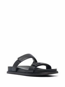 EMPORIO ARMANI EXCLUSIVE Emporio Armani double-strap leather sandals - Img 2