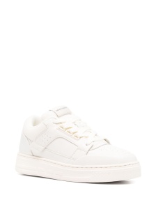 EMPORIO ARMANI EXCLUSIVE Emporio Armani Leather and mesh sneakers with contrasting details - Img 3