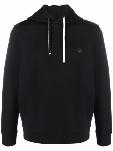 Emporio Armani Hooded sweatshirt with micro logo patch