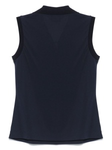 Emporio Armani Icon micro piquet crepe jersey top - Img 2