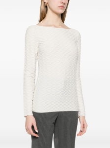 Emporio Armani Jacquard boat-neck top - Img 2