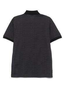 Emporio Armani jersey polo shirt with all-over jacquard lettering - Img 2