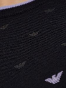 Emporio Armani Jumper with all-over micro eagle embroidery - Img 3