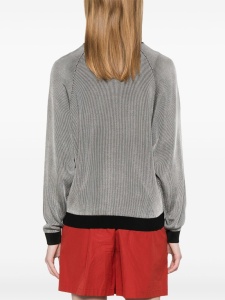 Emporio Armani Two-tone fisherman's rib jumper with EA logo - Img 3