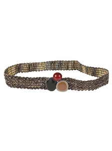 Exquisite J Raffia belt