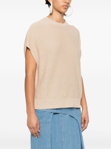 Fabiana Filippi Crewneck sweater with linen blend - Img 2