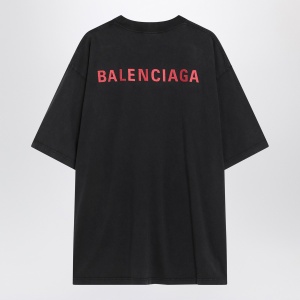 Faded black Balenciaga Back Medium Fit T-shirt - Img 2