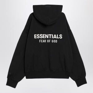Fear of God Essentials Black fleece cotton sweatshirt with logo - Img 2