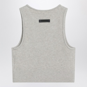 Fear of God Essentials Ribbed greige cropped top - Img 2
