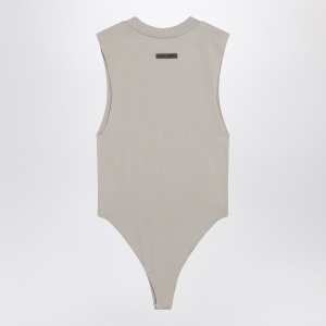 Fear of God Essentials Sleeveless greige cotton-blend bodysuit - Img 2