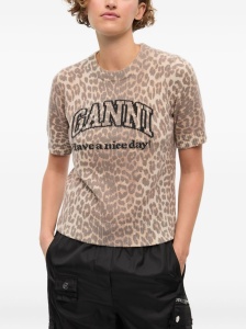 GANNI T-shirts and Polos Brown - Img 4