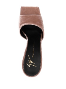 Giuseppe Zanotti Solhene 90mm velvet-effect sandals - Img 4