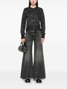 Golden Goose wool blend cropped sweater with all-over sequins - Img 2