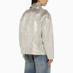 HALFBOY Silver leather jacket - Img 2