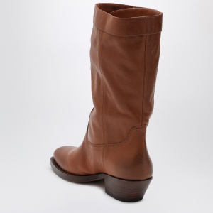 ISABEL MARANT Ademe Havana leather biker boot - Img 2